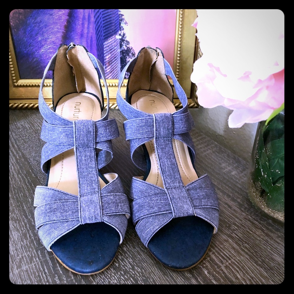 Nurture Terrie Denim Elastic Wedge